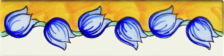 Бордюр (5x20) Rampicante Listello Azzurro-Gialloarancio-Bianco - Neo Romantico з колекції Neo Romantico Giovanni De Maio