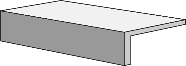 L-елемент 15x60 J132 ARKIQUARTZ GRAPHITE GRIP ELLE Marca Corona Arkiquartz з колекції Arkiquartz Marca Corona