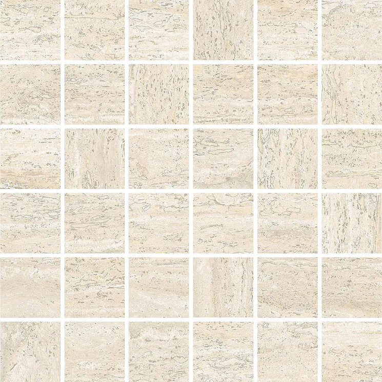 Мозаїка Trav Bianco Vein Cut Mosaico - 30x30 TR013MA I Travertini з колекції I Travertini Impronta