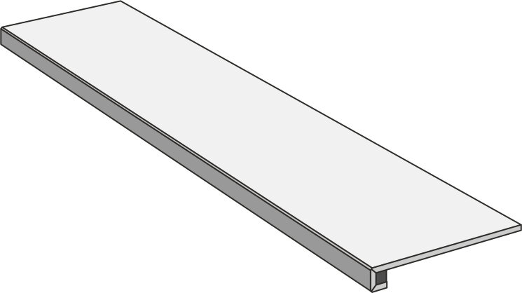 Сходинка 33x120 C. Retta Gentle Stone White Ret - Gentle Stone - GSTS331R з колекції Gentle Stone Ascot