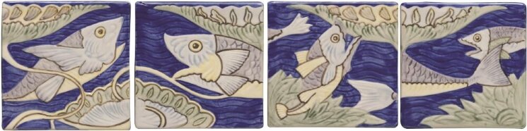Декор Fish Frieze William De Morgan 10.5x10.5 Classic Winchester з колекції Classic Winchester