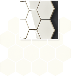 Цоколь 22x25.5 Uniwersalna Mozaika Prasowana Bianco Paradyz Hexagon