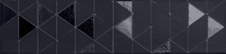 Декор (7.5x30) 0343 TON.BLACK GEOMETRIC - Tone з колекції Tone Marca Corona