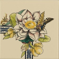 Декор Birds And Butterfly Corner Tile 3 15.2x15.2 Artworks Colonial White Original Style