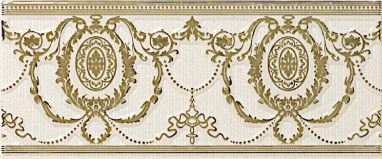 Бордюр Listelo Agustine Gold Ivory 10x25 Loire Ape з колекції Loire Ape