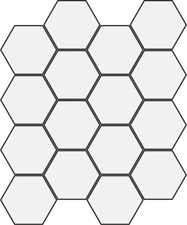 Мозаїка Cutstone Hexa White Natural - 27x29  Cutstone з колекції Cutstone Baldocer