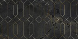 Декор 60x120 JURASSIC BLACK POLISHED LUX DECOR RECT. ITT Ceramic Jurassic