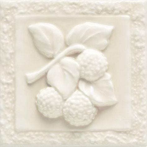 Декор Blackberry Bianco Craquele 13x13 Essenze Ceramiche Grazia з колекції Essenze Ceramiche Grazia