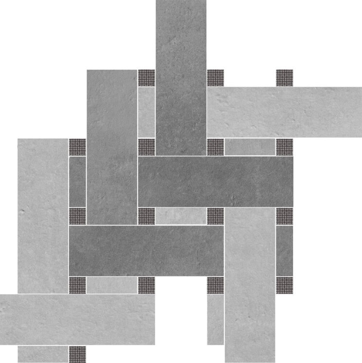 Декор (40x40) 62059 Remix Dark Charcoal Grey (comp 2 pz) - Verve з колекції Verve Cerdomus