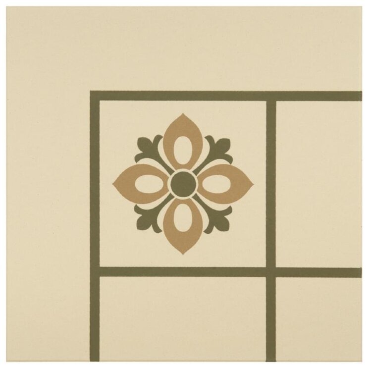 Декор Bohemia Corner Khaki And Old London On White 15.1x15.1 Odyssey Original Style з колекції Odyssey Original Style