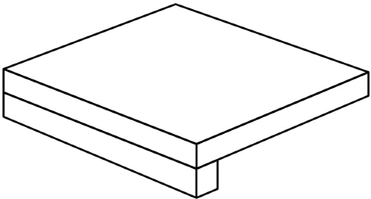 Кутова сходинка (45x45) L371 Terre Scalino Ang. Brev. - Pietre di Borgogna з колекції Pietre di Borgogna Refin