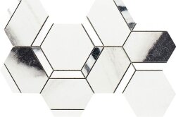 Мозаїка Panda White Mosaico Esagona Decoro Mix 20x34 Lux Experience Impronta Мозаїка Panda White Mosaico Esagona Decoro Mix 20x34 Lux Experience Impronta