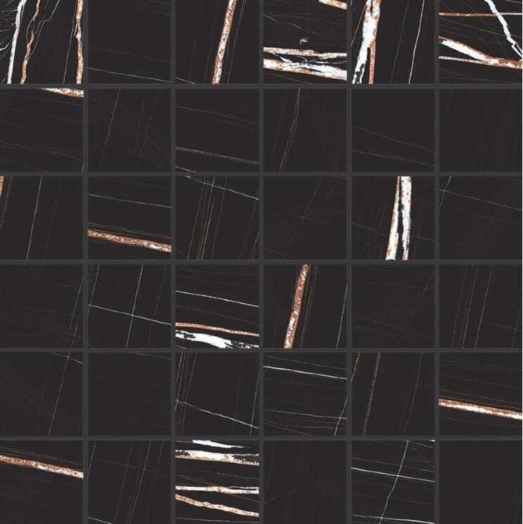 Мозаїка Sahara Noir Matte Mosaico 5x5 30x30 Stones And More Casa Dolce Casa з колекції Stones And More Casa Dolce Casa