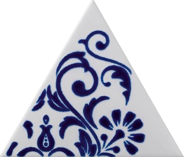 Декор Ricciolo Blu 17x17 Triangolo Petracers з колекції Triangolo Petracers