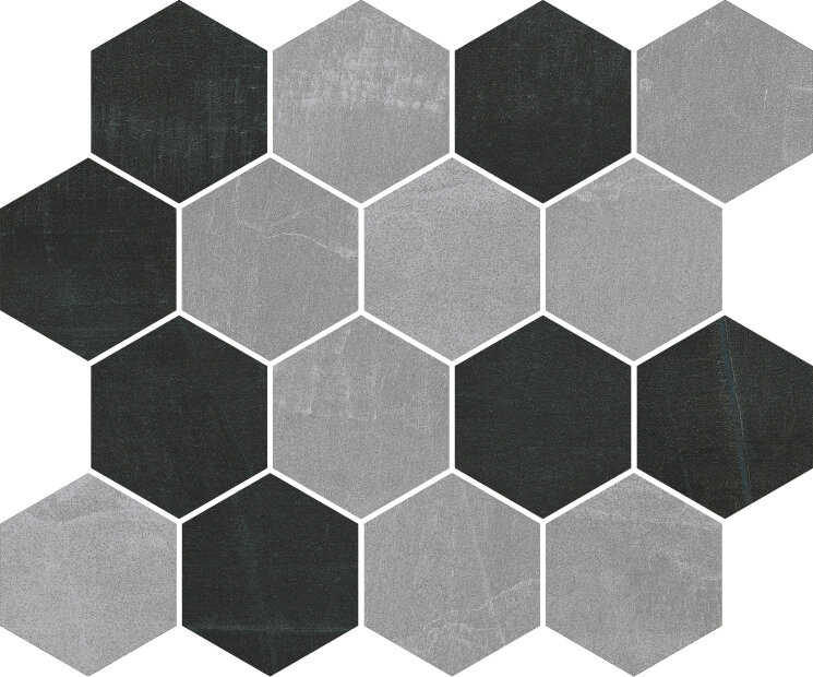 Мозаїка 28,7x34,4 Freddo Esagona - Metal Design - 92395 з колекції Metal Design Cerdisa