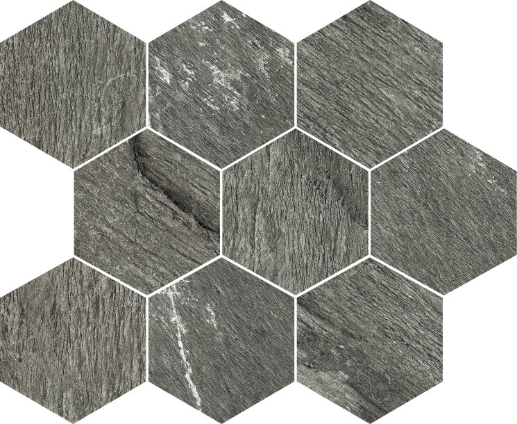 Мозаїка 30x30 Tribeca Mosaico Esagona Dark Grey - Tribeca з колекції Tribeca Tuscania
