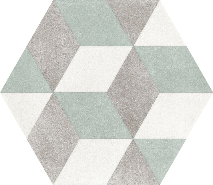 Плитка Cube Mint - 22x25 00ZESB6 Hexagon з колекції Hexagon Elios