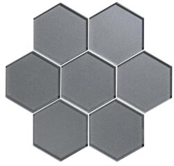 Мозаїка Metallic Hexagon Erebos 38.6x29.8 Glassworks Original Style