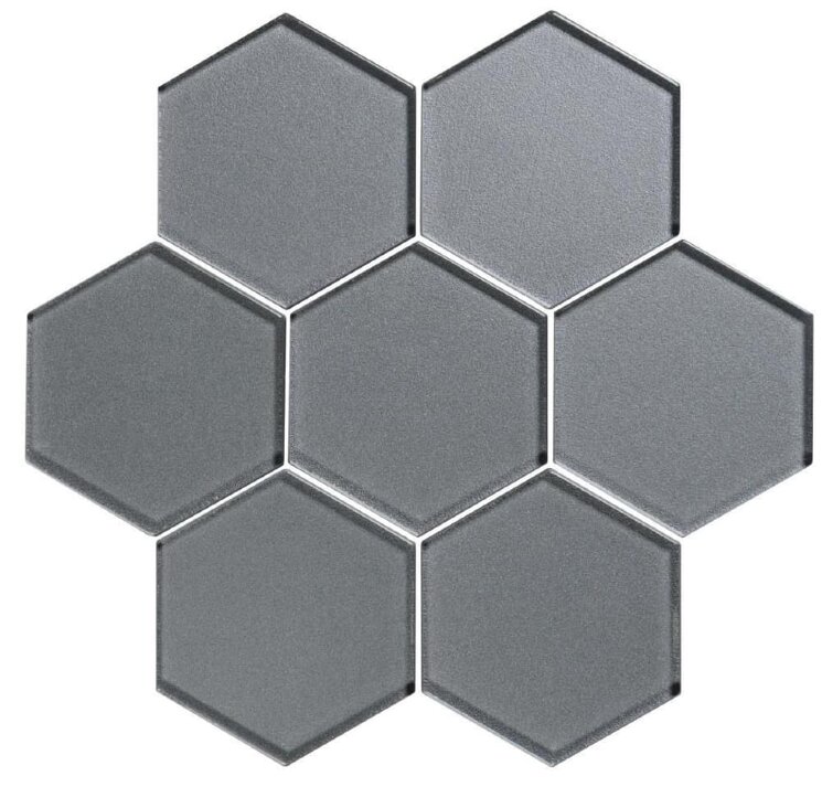 Мозаїка Metallic Hexagon Erebos 38.6x29.8 Glassworks Original Style з колекції Glassworks Original Style