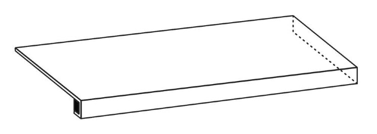 Кутова сходинка (33x61.5) CSAADNFI61 Gr. A.61Dx Nat. Fire - Native з колекції Native Sant Agostino