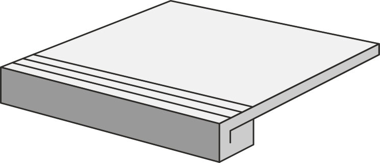 Сходинка 60x60 Powder Gradone Straight Tortora-Powder з колекції Powder Argenta