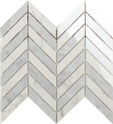 Мозаїка Statuarietto/Grigio Versilia Mosaico Chevron Lap 26x30 Lux Experience Impronta