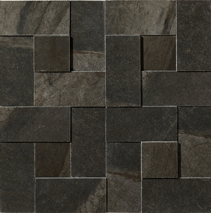 Мозаїка 29,75x29,75 Materia Black Natural Mosaico Brick G-1780-Materia з колекції Materia Apavisa
