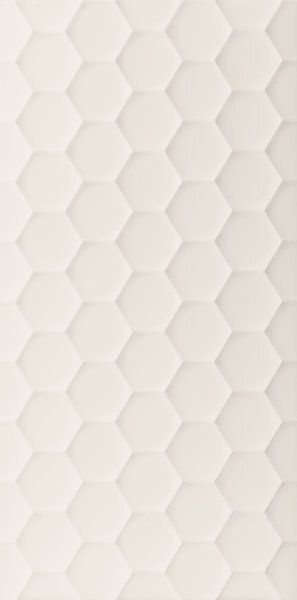 Декор (40x80) E056 4D.HEXAGON WHITE DEK - 4D з колекції 4D Marca Corona