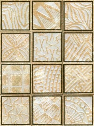 Вставка Decor Olambrilla Kenia Gold 7x7 Orbit Dual Gres з колекції Orbit Dual Gres
