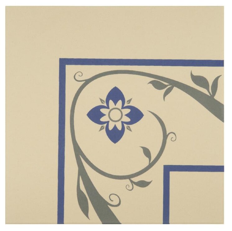 Декор Saxon Corner Denim And Blue On White 15.1x15.1 Odyssey Original Style з колекції Odyssey Original Style