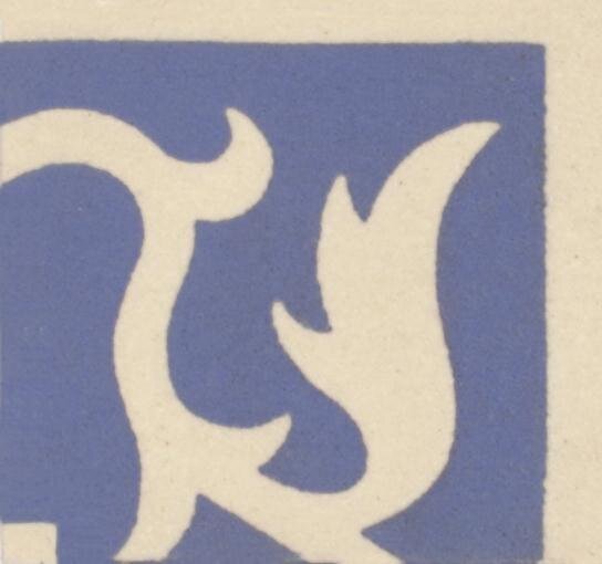 Вставка Lansdowne Corner Blue On White 2.4x2.4 Victorian Floor Tiles Original Style з колекції Victorian Floor Tiles Original Style