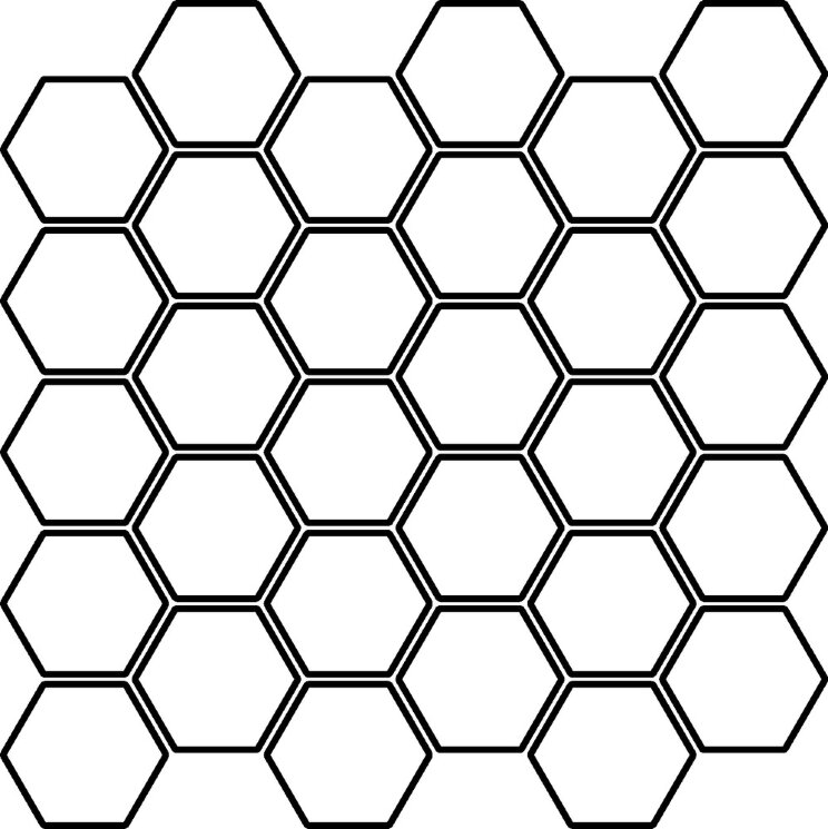 Мозаїка 30x30 Reverso Black Esagonor - Reverso2 - RV7MS1R з колекції Reverso2 COEM