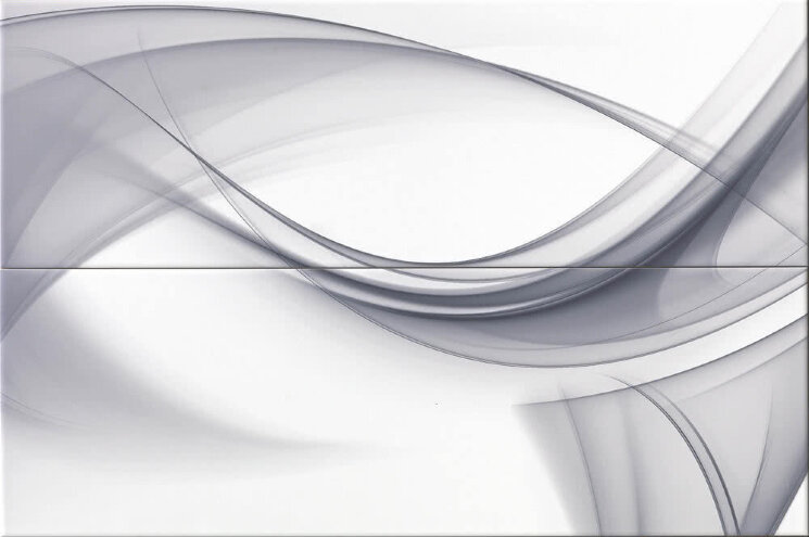Декор (50x75) GVDA10L Lumen White Lux Composizione Abstract(Set 2Pz) - Lumen з колекції Lumen Ascot