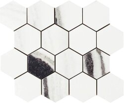Мозаїка Panda White Mosaico Esagona Fade 26x30 Lux Experience Impronta