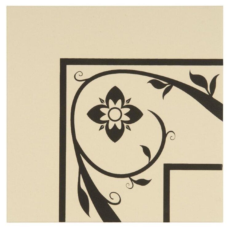 Декор Saxon Corner Black On White 15.1x15.1 Odyssey Original Style з колекції Odyssey Original Style Декор Saxon Corner Black On White 15.1x15.1 Odyssey Original Style з колекції Odyssey Original Style