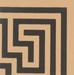 Вставка Greek Key Corner Black On Buff 5.3x5.3 Victorian Floor Tiles Original Style