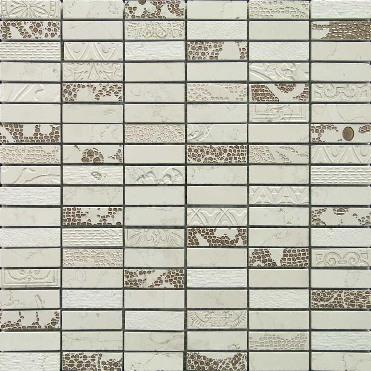 Мозаїка Saturno Surfwces 5 Patch 1 30.5x30.5 Plutone Saturno Surfaces Petra Antiqua з колекції Plutone Saturno Surfaces Petra Antiqua