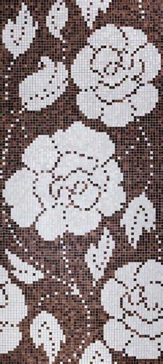 Мозаїка (290.5x129.1) Winter Flowers Oro Nero - Decori 20 з колекції Decori 20 Bisazza