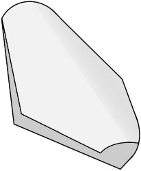 L-елемент (3.14x1.53) angolo esterno flat (argento) - Rhumbus