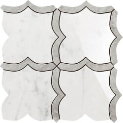Мозаїка Grigio Versilia/Statuarietto Mosaico Arabesque Mix 30x30 Lux Experience Impronta