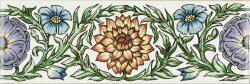 Бордюр Knot Gardenblue And Yellow 5x15.2 Artworks Brilliant White Original Style