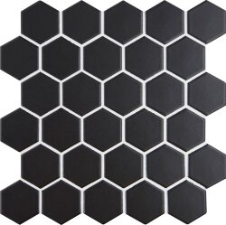 Мозаїка Black Large Honeycomb 28.1x27.1 Mosaics Original Style Мозаїка Black Large Honeycomb 28.1x27.1 Mosaics Original Style