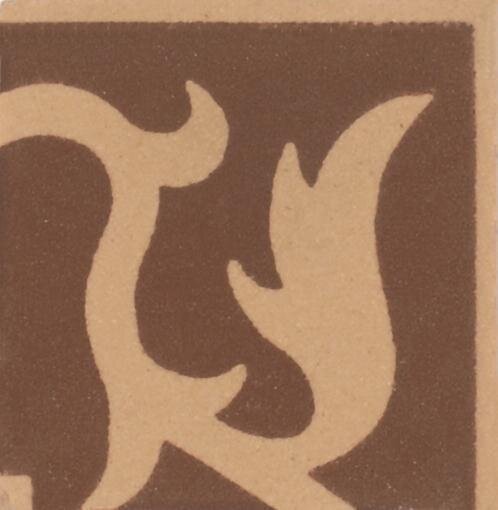 Вставка Lansdowne Corner Red On Buff 2.4x2.4 Victorian Floor Tiles Original Style з колекції Victorian Floor Tiles Original Style