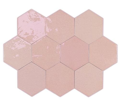 Плитка Pink 10.8x12.4 Zellige Hexa Wow з колекції Zellige Hexa Wow