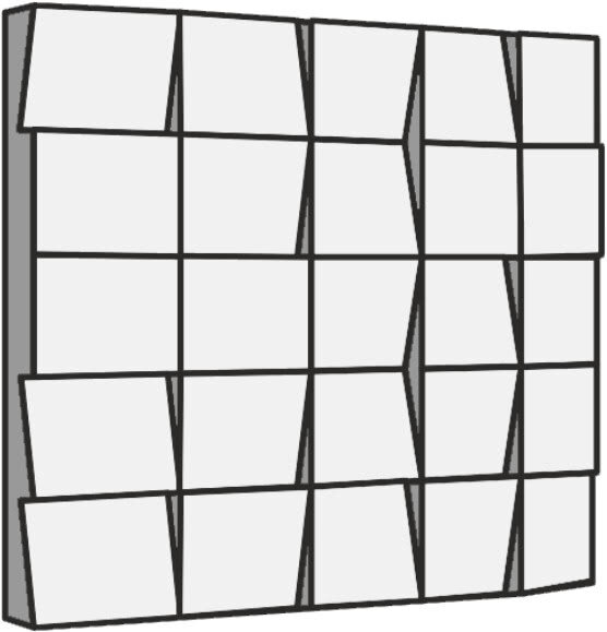 Мозаїка (34.5x34.5) SU0134M Bianco Mos. Mix3D - Spatula з колекції Spatula Impronta