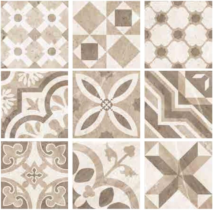 Декор Decor Mix Beige 22.5x22.5 Sintra Bestile з колекції Sintra Bestile Декор Decor Mix Beige 22.5x22.5 Sintra Bestile з колекції Sintra Bestile