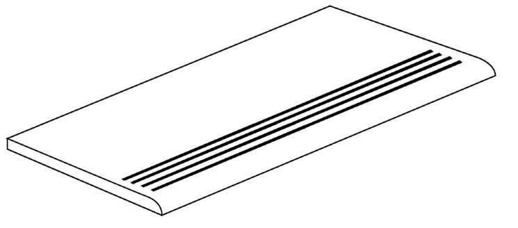 Сходинка (30.8x61.5) LEVEL STEP DARK GREY - Level з колекції Level Tuscania