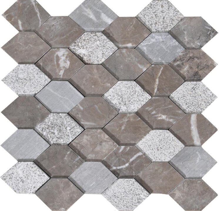 Мозаїка Delta Grey 27x28 Mosaics Original Style з колекції Mosaics Original Style Мозаїка Delta Grey 27x28 Mosaics Original Style з колекції Mosaics Original Style