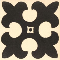 Вставка Gordon Black On Dover White 5.3x5.3 Victorian Floor Tiles Original Style