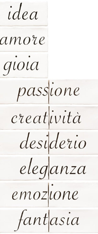 Декор (6.5x13) cmd-014 Dolce Vita Bianco 1Set:9Parole/Words(15Pz) - Mood з колекції Mood Self
